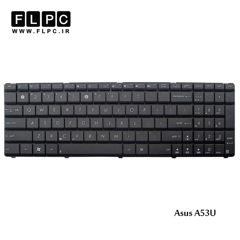 کیبورد لپ تاپ ایسوس A53U مشکی - دوپیچ Asus A53U Laptop Keyboard