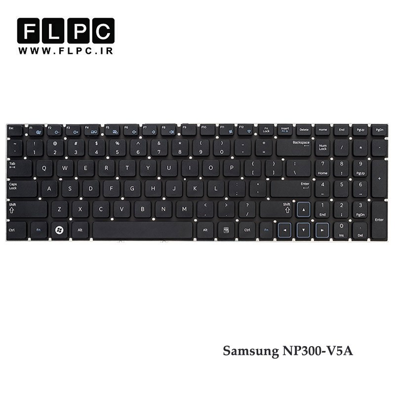 کیبورد لپ تاپ سامسونگ Samsung NP300-V5A اینتر کوچک-بدون فریم