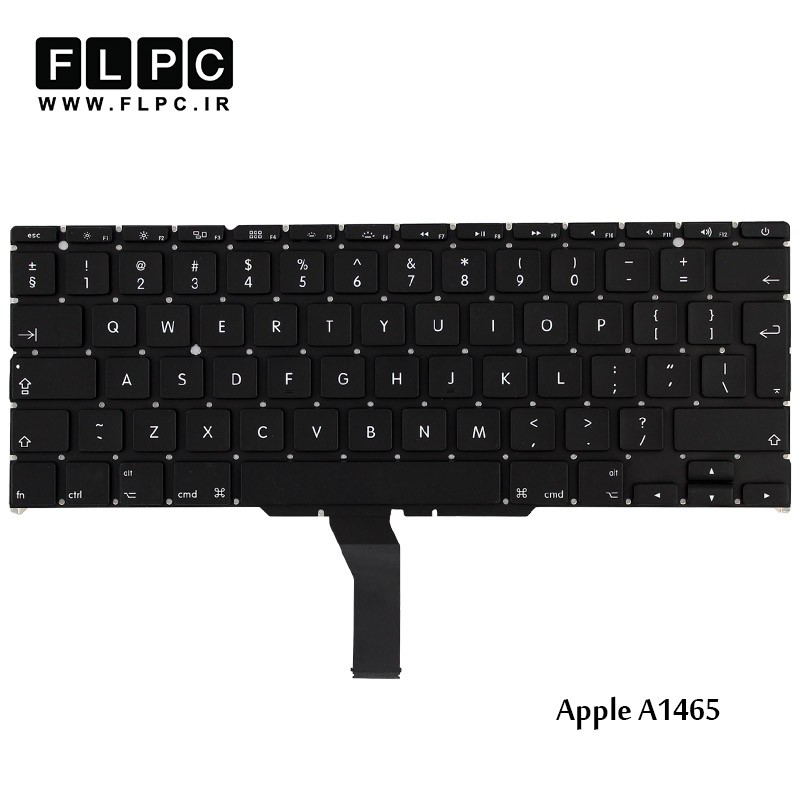کیبورد لپ تاپ اپل Apple Laptop Keyboard A1465 مشکی-اینتر کوچک