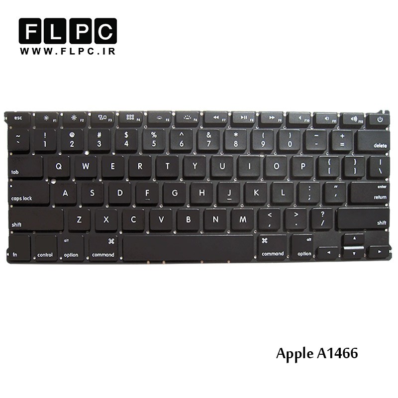 کیبورد لپ تاپ اپل Apple Laptop Keyboard A1466 مشکی-اینتر کوچک