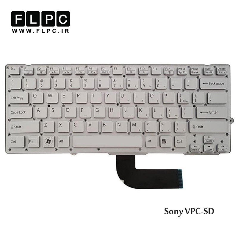 کیبورد لپ تاپ سونی Sony Laptop Keyboard VPC-SD نقره ای-اینتر کوچک-بدون فریم
