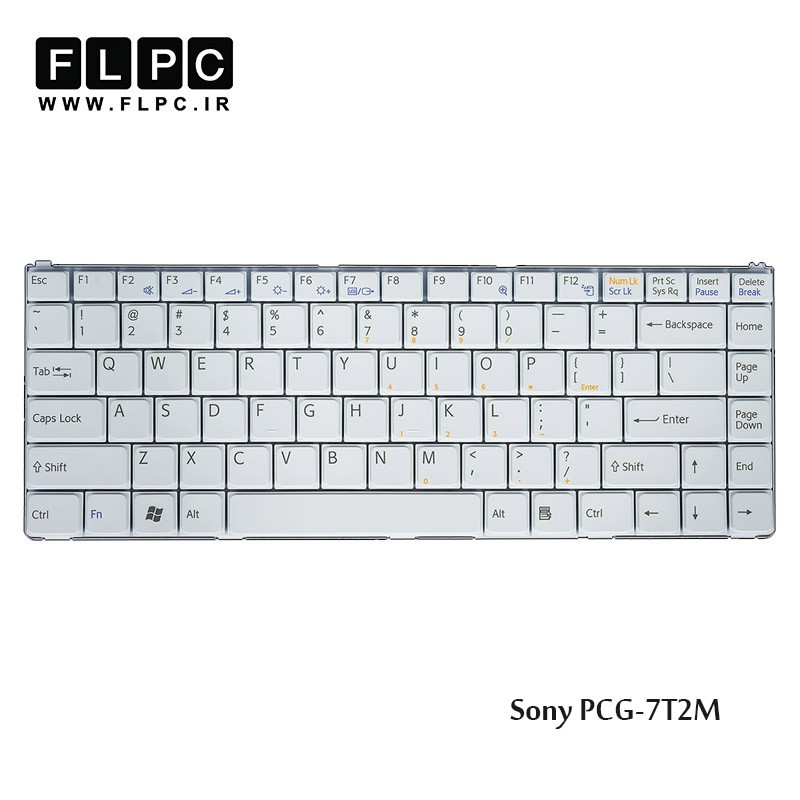 کیبورد لپ تاپ سونی Sony Laptop Keyboard PCG-7T2M سفید