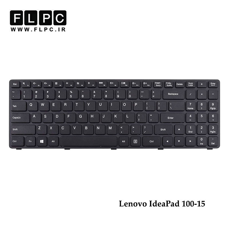 migrated_img_49786 کیبورد لپ تاپ لنوو Lenovo IdeaPad 100-15 مشکی- بافریم- فلت صاف