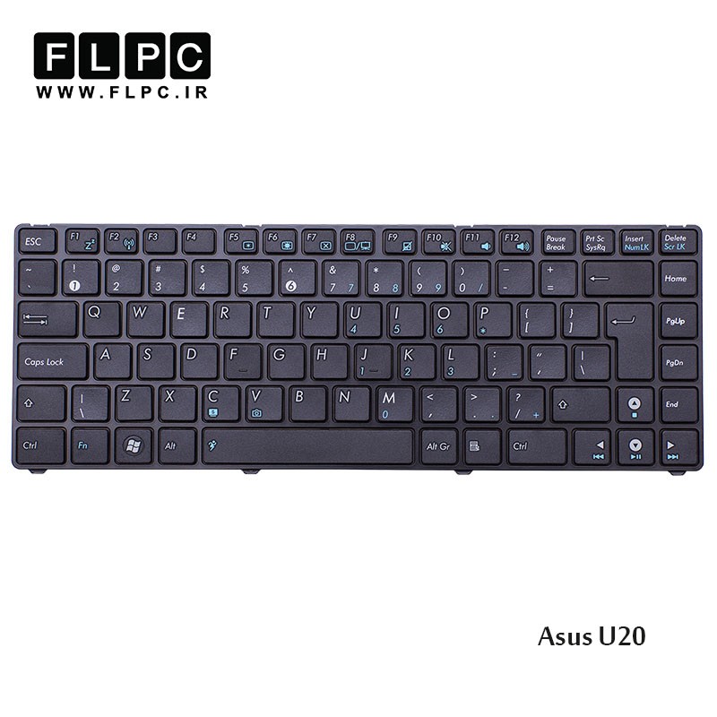 کیبورد لپ تاپ ایسوس Asus Laptop Keyboard U20 مشکی-بافریم