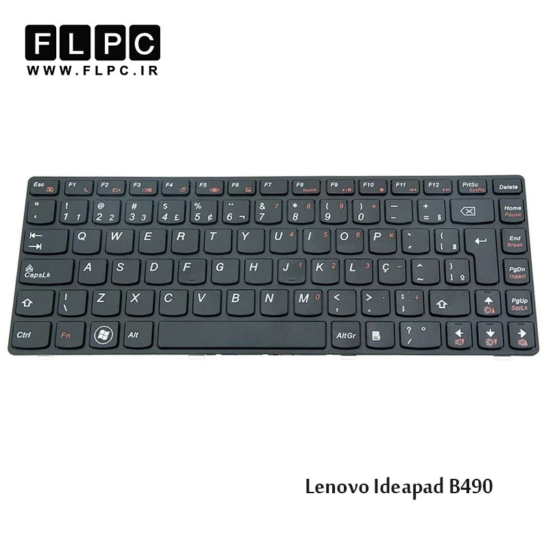 کیبورد لپ تاپ لنوو Lenovo Laptop Keyboard IdeaPad B490 مشکی-بافریم