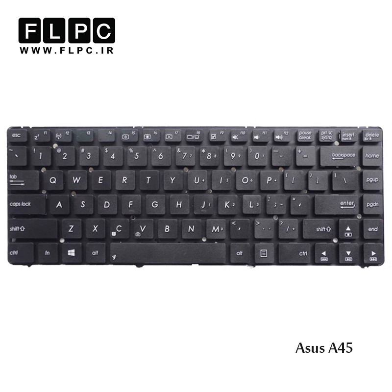کیبورد لپ تاپ ایسوس Asus Laptop Keyboard A45 مشکی-اینتر کوچک-بدون فریم