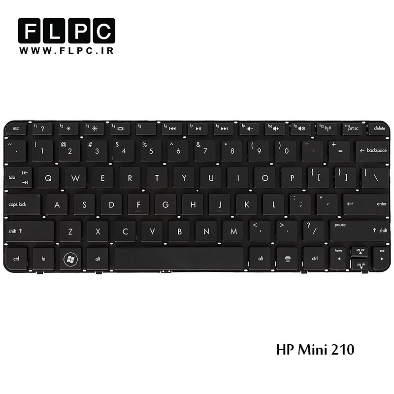 کیبورد لپ تاپ اچ پی HP Laptop Keyboard Mini 210-1000 مشکی-اینتر کوچک-بدون فریم