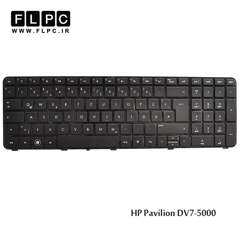 کیبورد لپ تاپ اچ پی HP Laptop Keyboard Pavilion DV7-5000 مشکی-با فریم