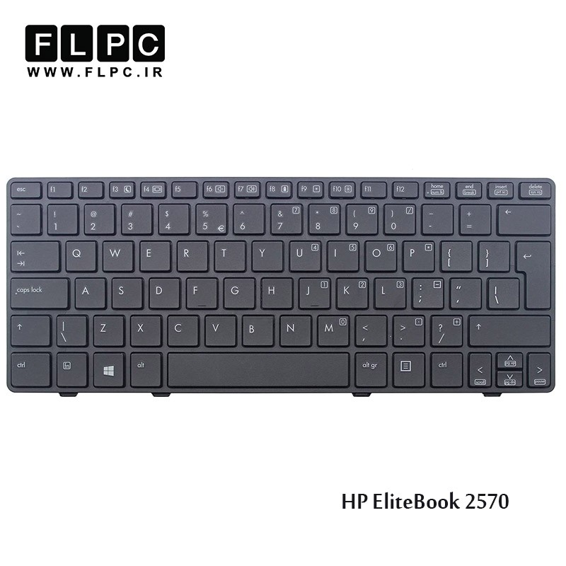 کیبورد لپ تاپ اچ پی HP Laptop Keyboard 2570 مشکی-بدون موس-بافریم