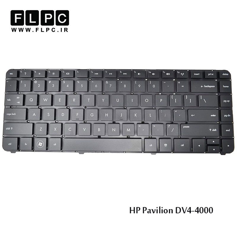 کیبورد لپ تاپ اچ پی HP Laptop Keyboard Pavilion DV4-4000 مشکی- اینترکوچک- بدون فریم