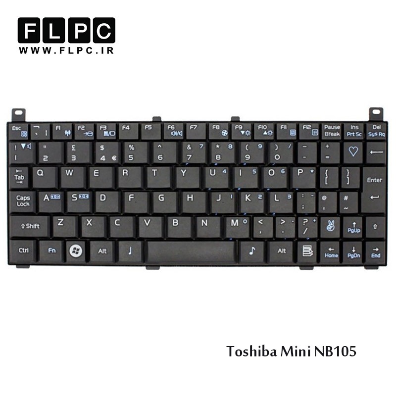 کیبورد لپ تاپ توشیبا Toshiba Laptop Keyboard Mini NB105 مشکی
