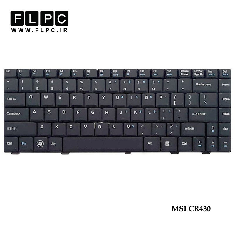 کیبورد لپ تاپ ام اس آی MSI Laptop keyboard CR430 مشکی-فلت صاف