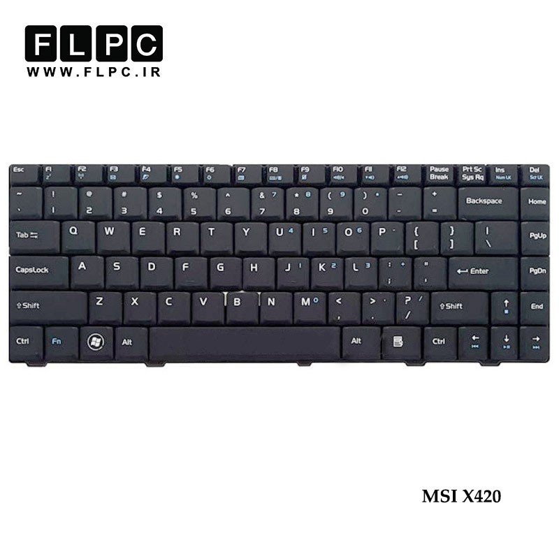کیبورد لپ تاپ ام اس آی MSI Laptop keyboard X420 مشکی-فلت صاف