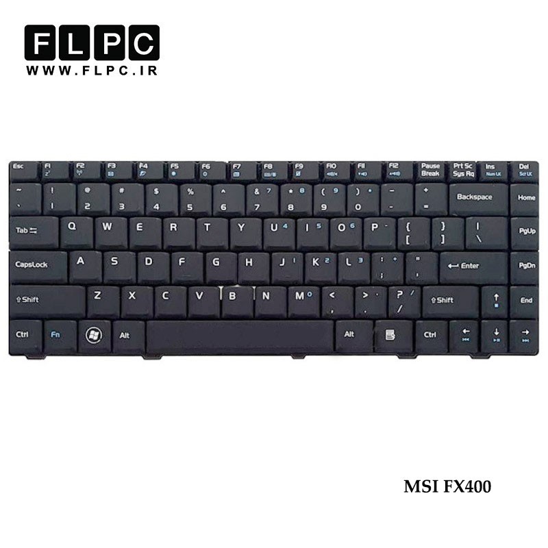کیبورد لپ تاپ ام اس آی MSI Laptop keyboard FX400 مشکی-فلت صاف