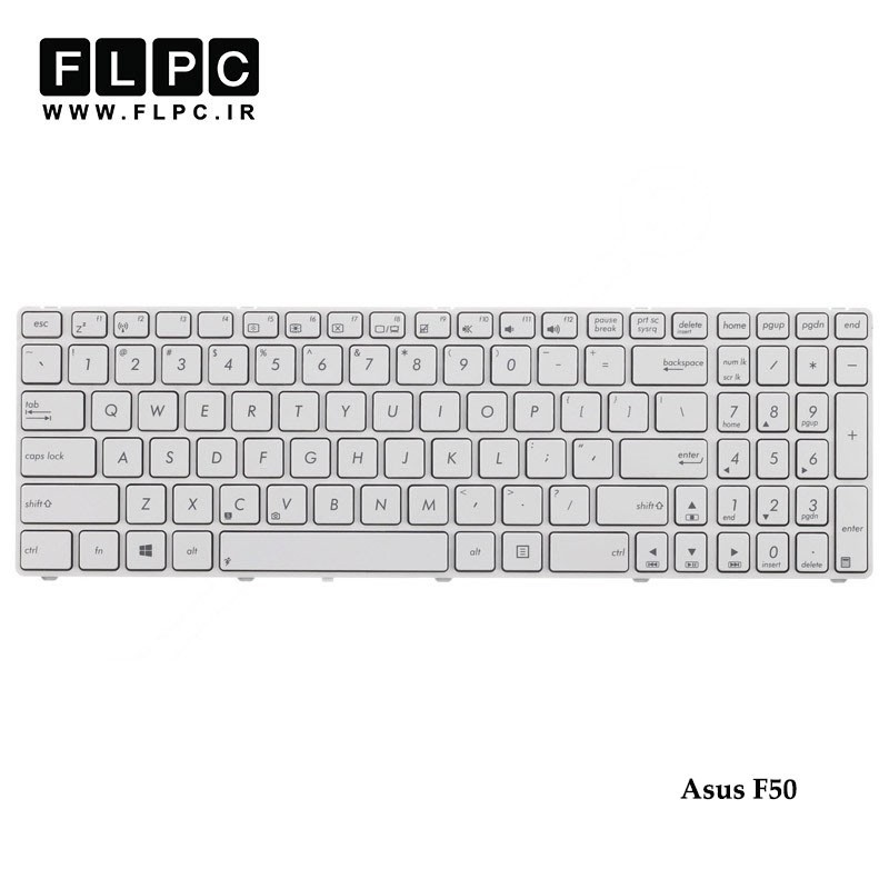 کیبورد لپ تاپ ایسوس Asus Laptop Keyboard F50 سفید