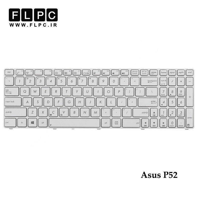 کیبورد لپ تاپ ایسوس Asus Laptop Keyboard P52 سفید