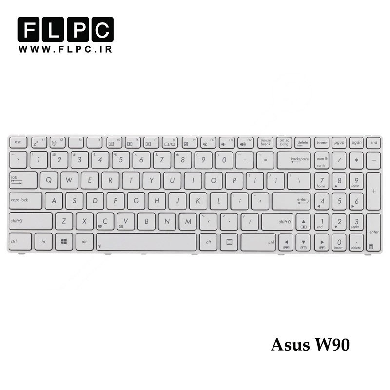 کیبورد لپ تاپ ایسوس Asus Laptop Keyboard W90 سفید