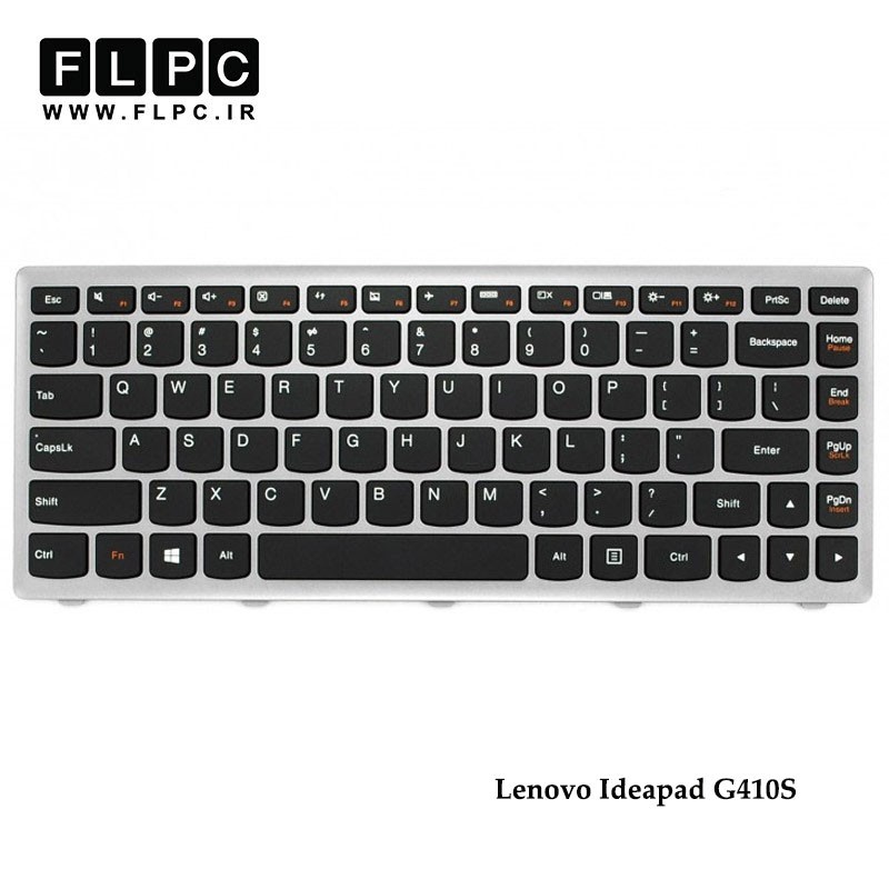 کیبورد لپ تاپ لنوو Lenovo Laptop Keyboard Ideapad G410S مشکی-فریم نقره ای-فلت صاف