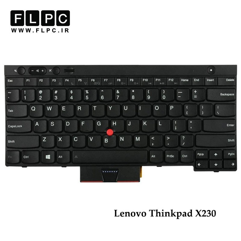 کیبورد لپ تاپ لنوو Lenovo Laptop Keyboard ThinkPad X230 مشکی-باموس-بافریم-به همراه کلید پاور