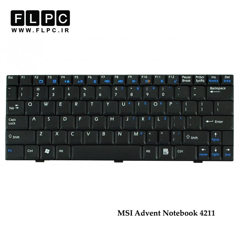 کیبورد لپ تاپ ام اس آی MSI Laptop Keyboard Advent Notebook 4211 مشکی