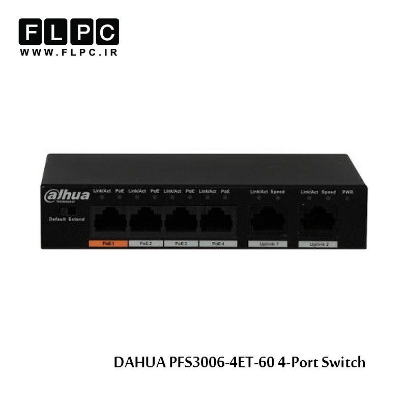سوییچ شبکه 4 پورت داهوا مدل PFS3006-4ET-60