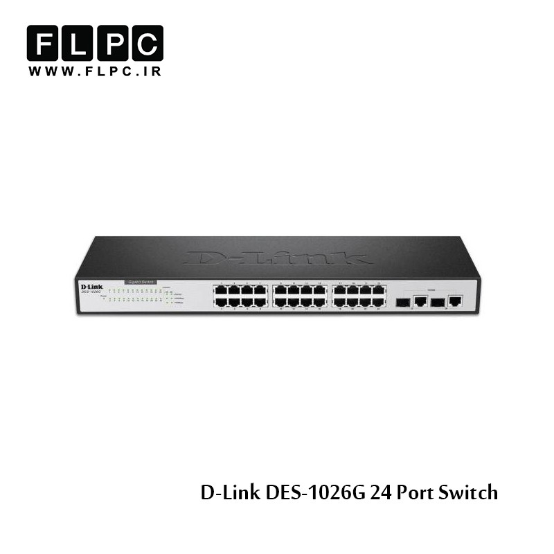 سوییچ 24 پورت به همراه 2 پورت Combo دی-لینک مدل DES-1026G