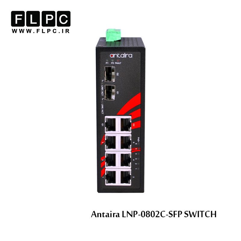 سوئیچ صنعتی آنتایرا مدل LNP-0802C-SFP