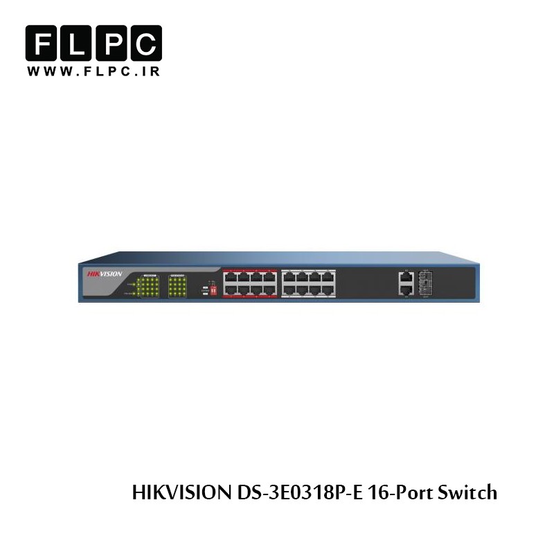 سوییچ شبکه 16 پورت هایک ویژن مدل DS-3E0318P-E