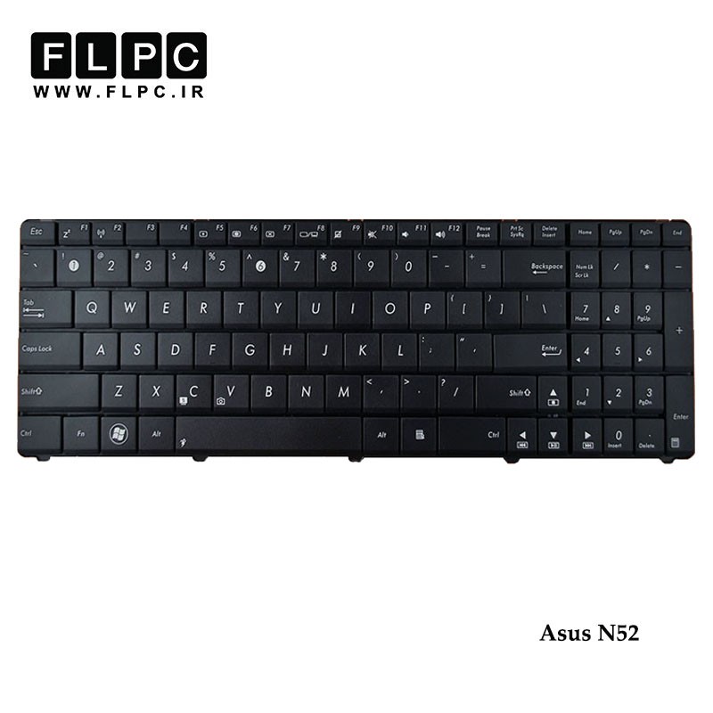 کیبورد لپ تاپ ایسوس Asus N52 Laptop Keyboard مشکی-بدون فریم