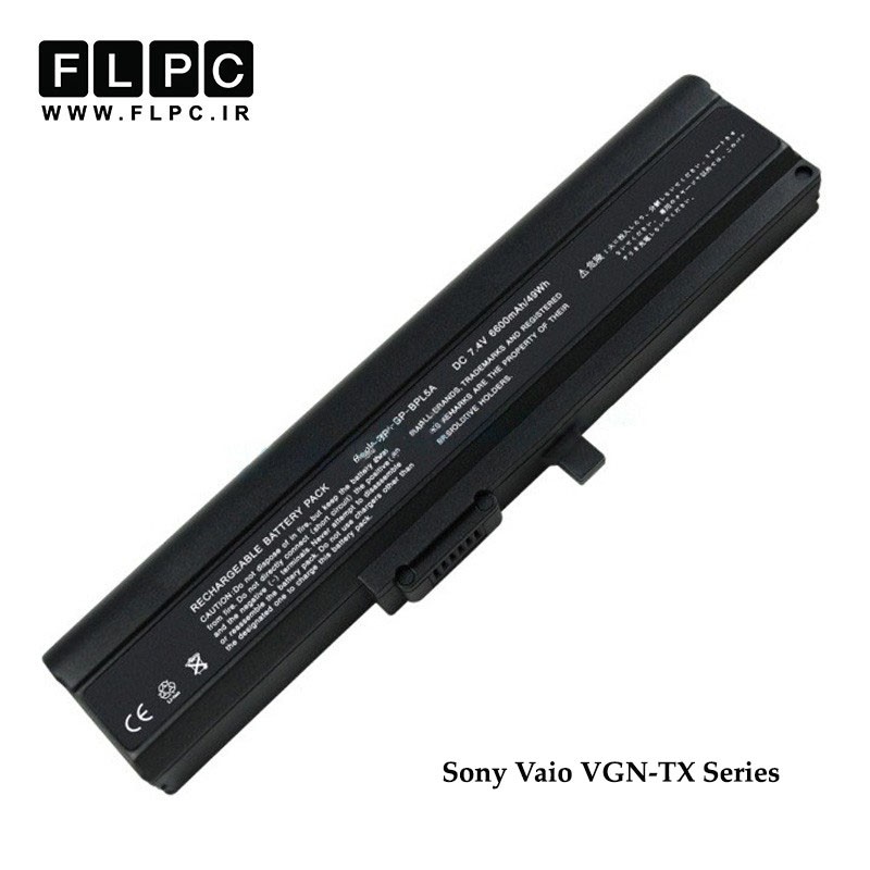 باطری لپ تاپ سونی Sony Vaio VGN-TX Series Laptop Battery -6cell مشکی