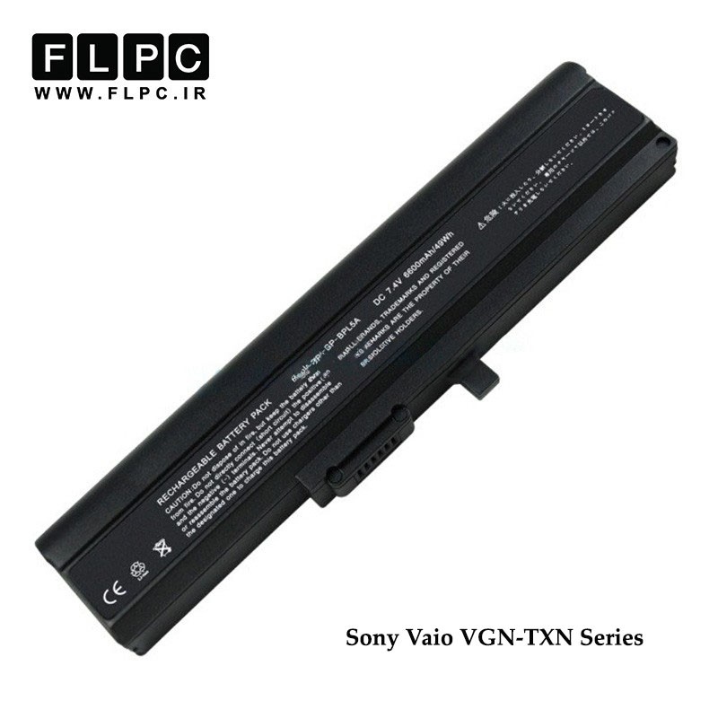 باطری لپ تاپ سونی Sony Vaio VGN-TXN Series Laptop Battery -6cell مشکی