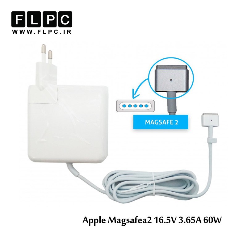 آداپتور لپ تاپ اپل Apple Adaptor Magsafe2 16.5V 3.65A 60W بدون پک