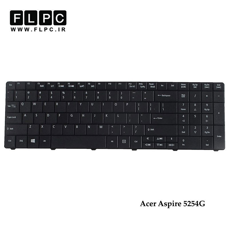 کیبورد لپ تاپ ایسر Acer Aspire 5254G Laptop Keyboard مشکی - با دکمه پهن