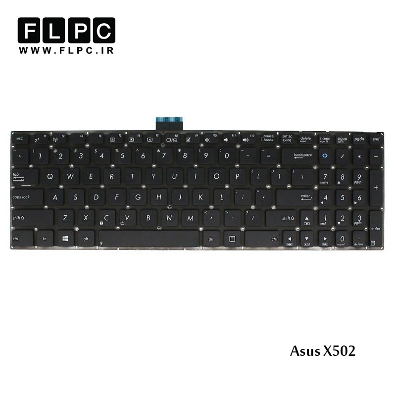 کیبورد لپ تاپ ایسوس Asus X502 Laptop Keyboard اینترکوچک- بدون فریم- فلت 12سانتی