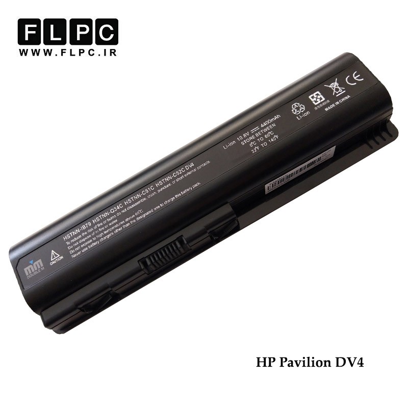 باطری لپ تاپ اچ پی DV4 برند M&M مشکی HP Pavilion DV4 Laptop Battery - 6cell