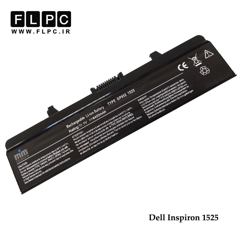باطری لپ تاپ دل 1525 برند M&M مشکی Dell Inspiron 1525 Laptop Battery - 6cell