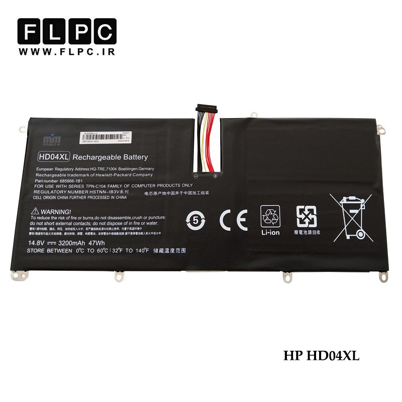 باطری لپ تاپ اچ پی HD04XL برند M&M مشکی HP HD04XL Laptop Battery