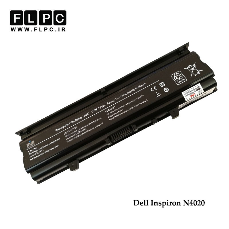 باطری لپ تاپ دل N4020 برند M&M مشکی Dell Inspiron N4020 Laptop Battery - 6Cell