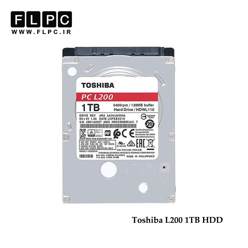 هارد ساتا لپ تاپ یک ترابایت L200 توشیبا  Toshiba L200 2.5Inch 1TB Sata HDD