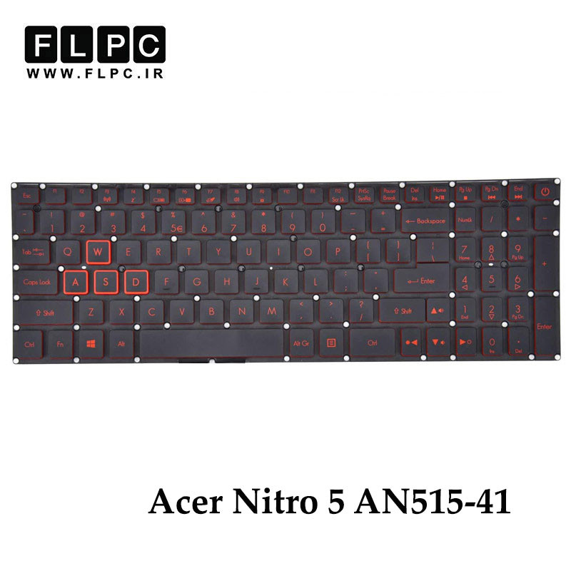 migrated_img_68277 کیبورد لپ تاپ ایسر Acer Nitro 5 AN515-41 مشکی- اینترکوچک- بدون فریم- با بک لایت