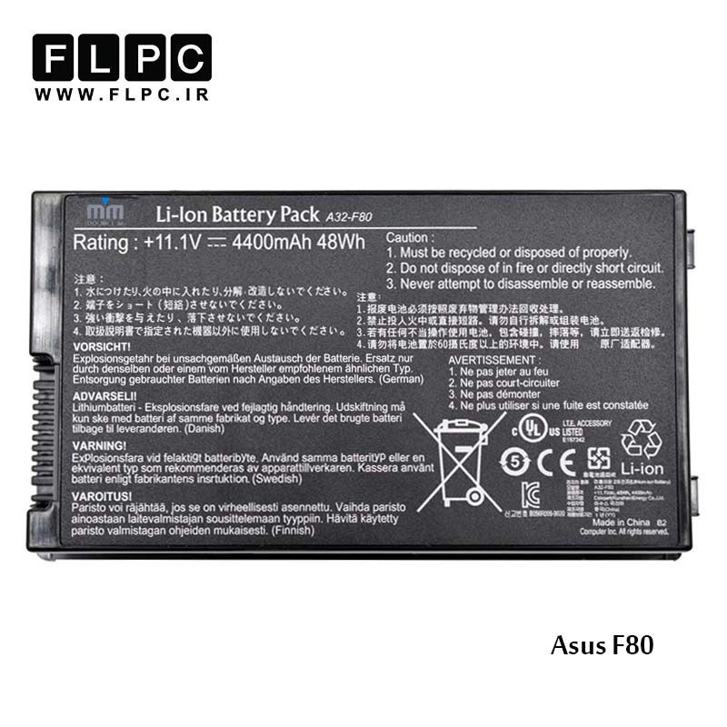 باطری لپ تاپ ایسوس F80 برند M&M مشکی Asus F80 Laptop Battery - 6cell