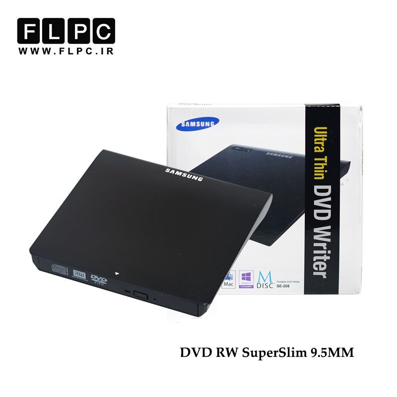 دی وی دی رایتر اکسترنال 9.5 میلی متر سوپر اسلیم سامسونگ External Samsung 9.5mm SuperSlim DVDRW - USB3