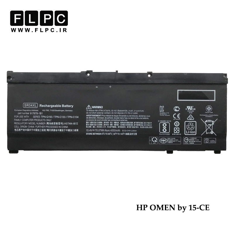 باطری لپ تاپ اچ پی 15-CE مشکی - داخلی  HP OMEN by 15-CE Laptop Battery - SR04XL