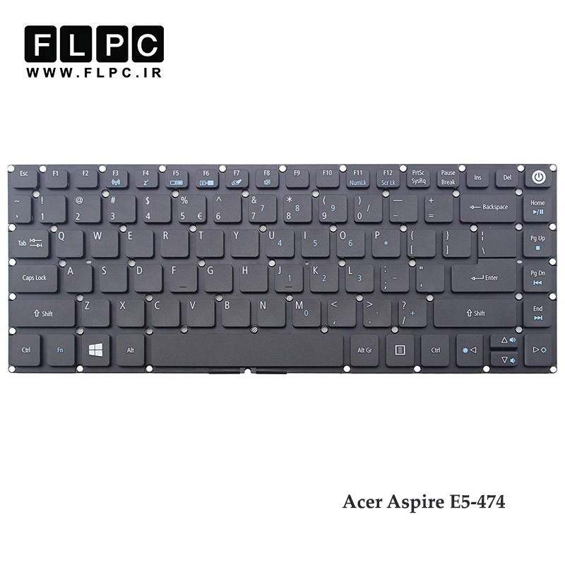 کیبورد لپ تاپ ایسر E5-474 مشکی Acer Aspire E5-474 Laptop Keyboard