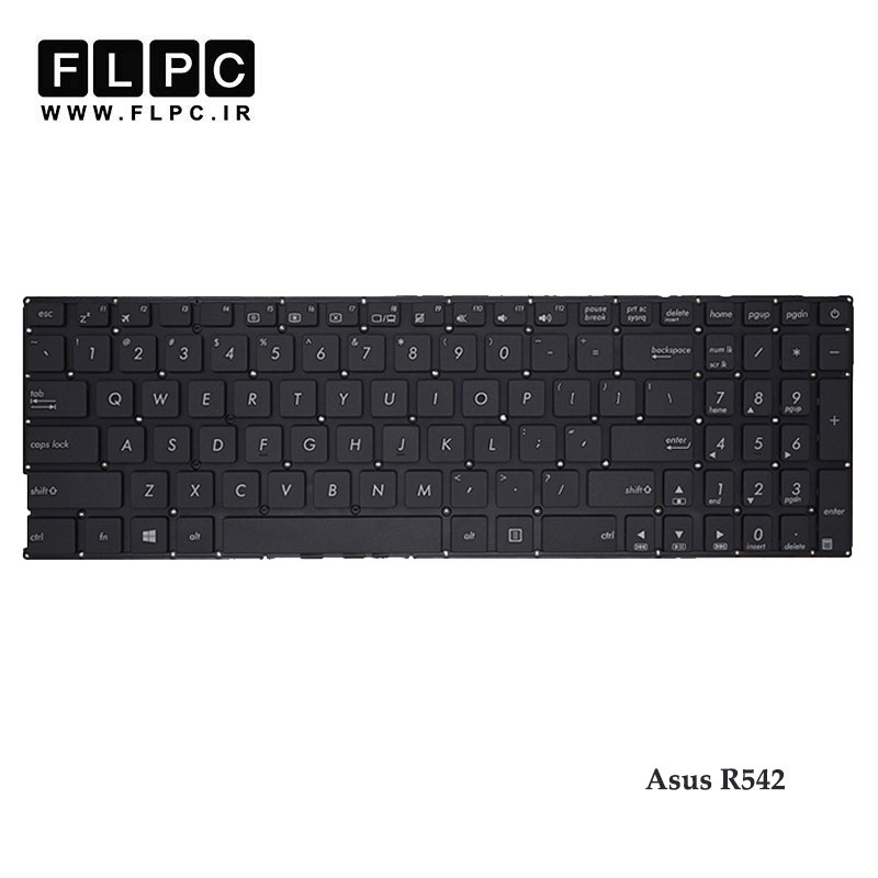 کیبورد لپ تاپ ایسوس R542 بدون فریم به همراه کلید پاور Asus R542 Laptop keyboard