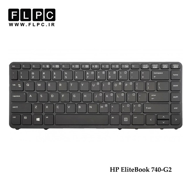 کیبورد لپ تاپ اچ پی HP EliteBook 740-G2 مشکی- بدون موس- بافریم