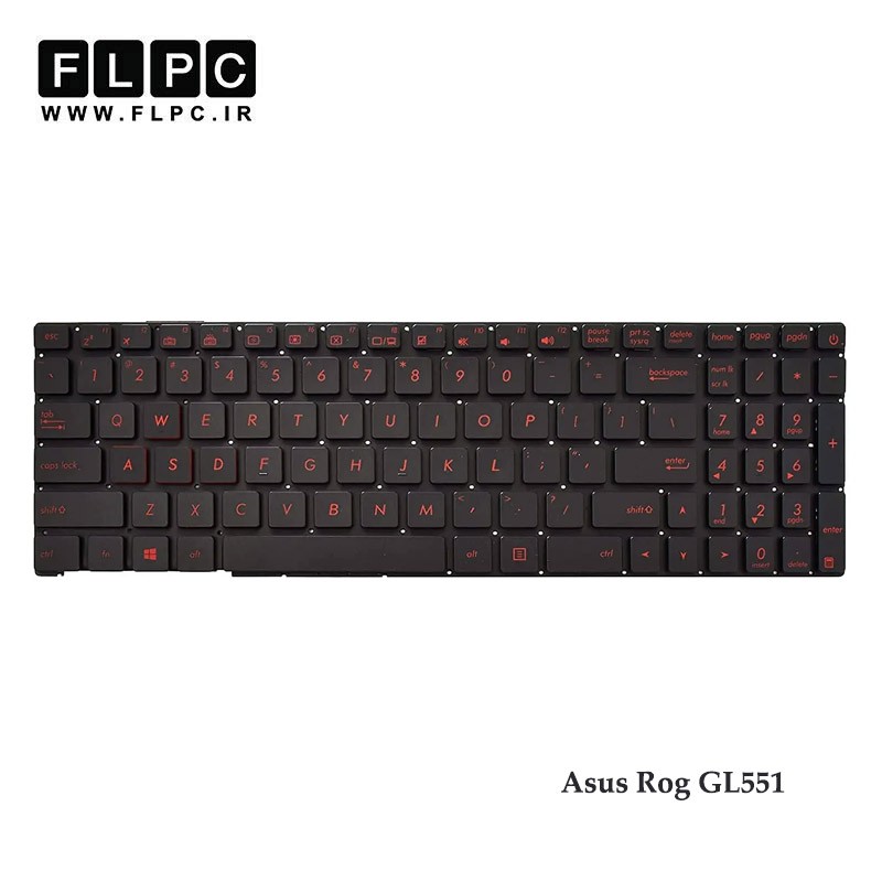 کیبورد لپ تاپ ایسوس Asus Rog GL551 بدون فریم - با بک لایت