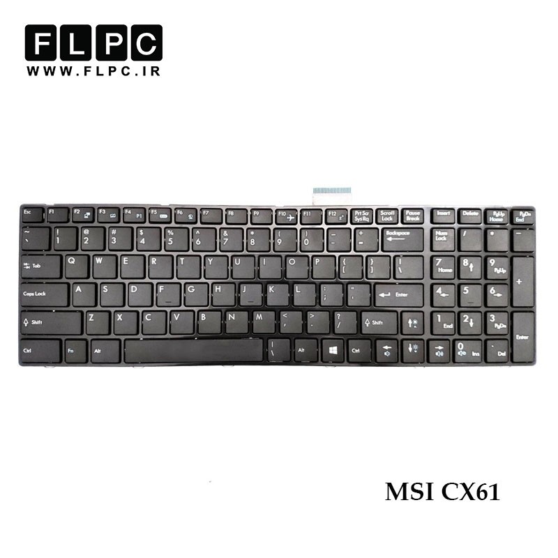 کیبورد لپ تاپ ام اس آی MSI CX61 مشکی-بافریم