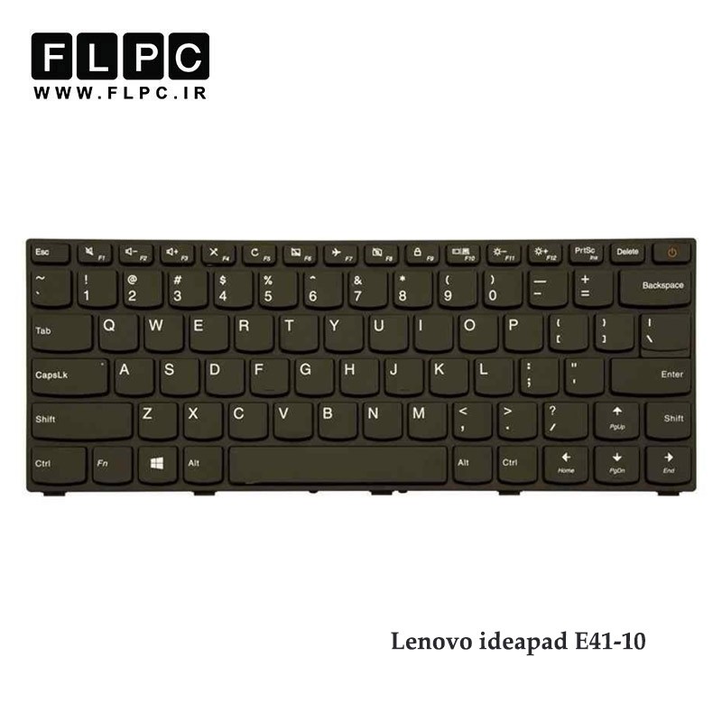 کیبورد لپ تاپ لنوو Lenovo ideaPad E41-10 بافریم - دکمه پاور- فلت از کنار