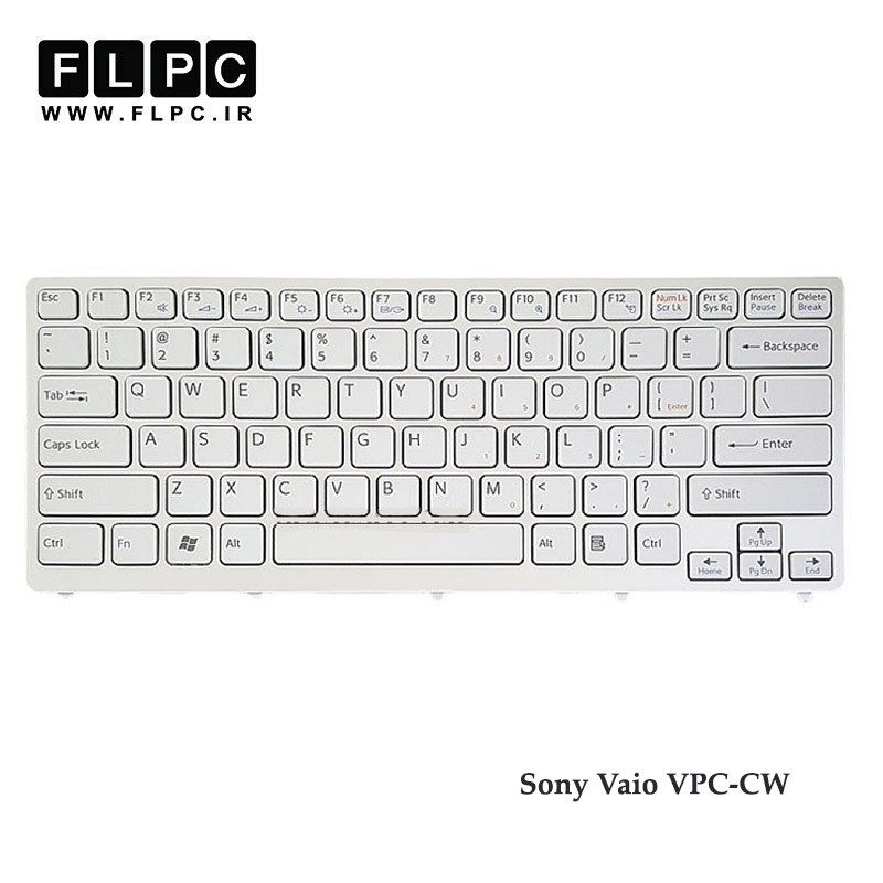 کیبورد لپ تاپ سونی Sony Vaio VPC-CW سفید - با فریم